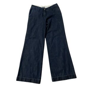 J.Jill Dark Wash Barrel Jeans Size 2 Relaxed Tapered Leg Denim High Rise